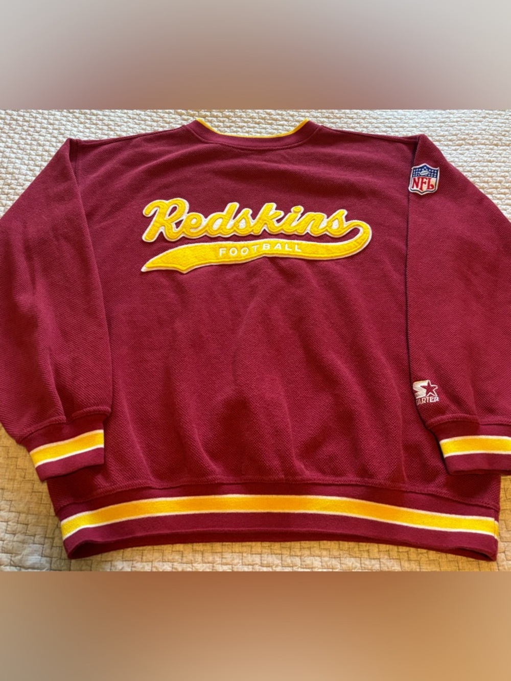 Vintage Washington Redskins Commanders Starter Authentic Pro Line Crewneck Large